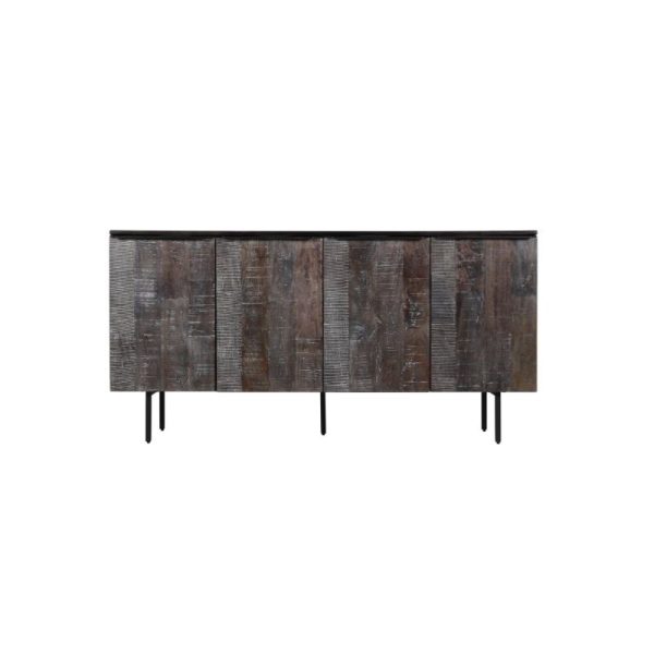 Best Designed Ula 4 Door Sideboard KD-Carbon By Best Price Furniture