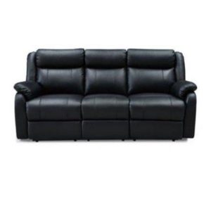 perla lounge Sofa in Leatherette in black by best price furniture outlet.