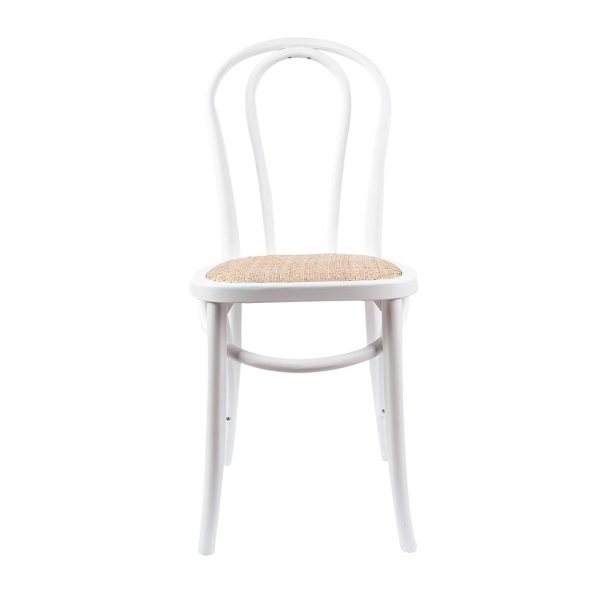 Front View Wyatt White Dining Chair By Best Price Furniture